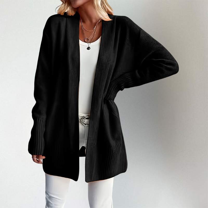 Long Open Front Cardigan - Relaxed Fit