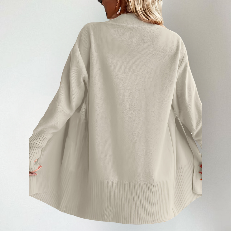 Long Open Front Cardigan - Relaxed Fit
