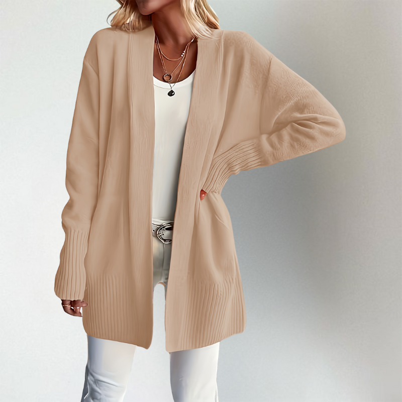 Long Open Front Cardigan - Relaxed Fit