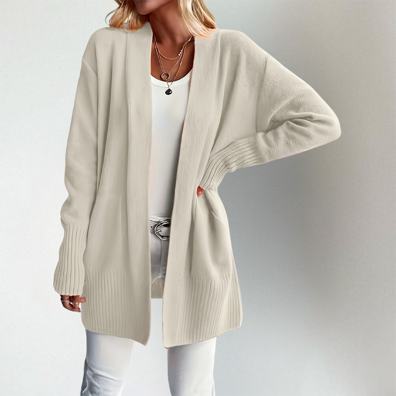 Long Open Front Cardigan - Relaxed Fit