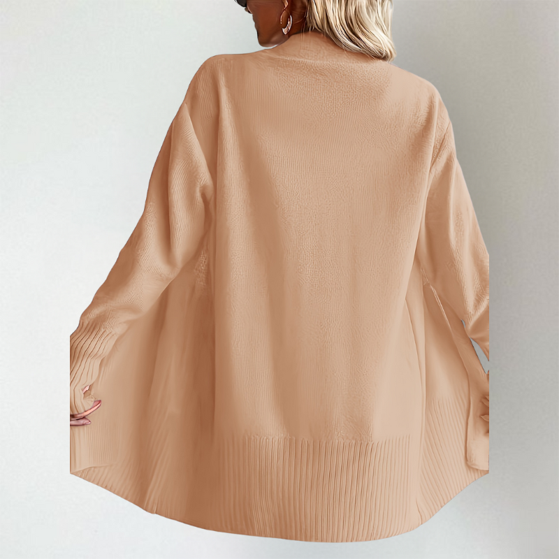 Long Open Front Cardigan - Relaxed Fit
