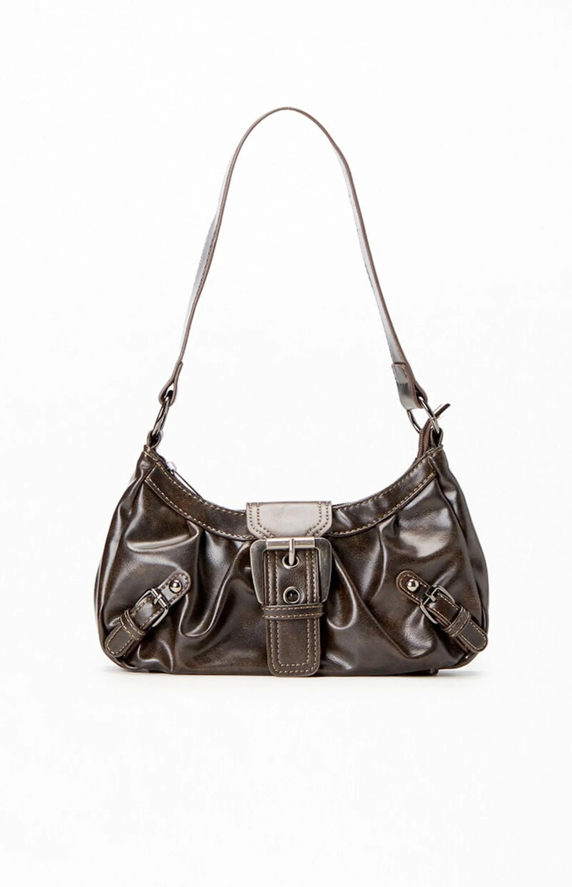 Shoulder Bag - Front Buckle with Structured Shape