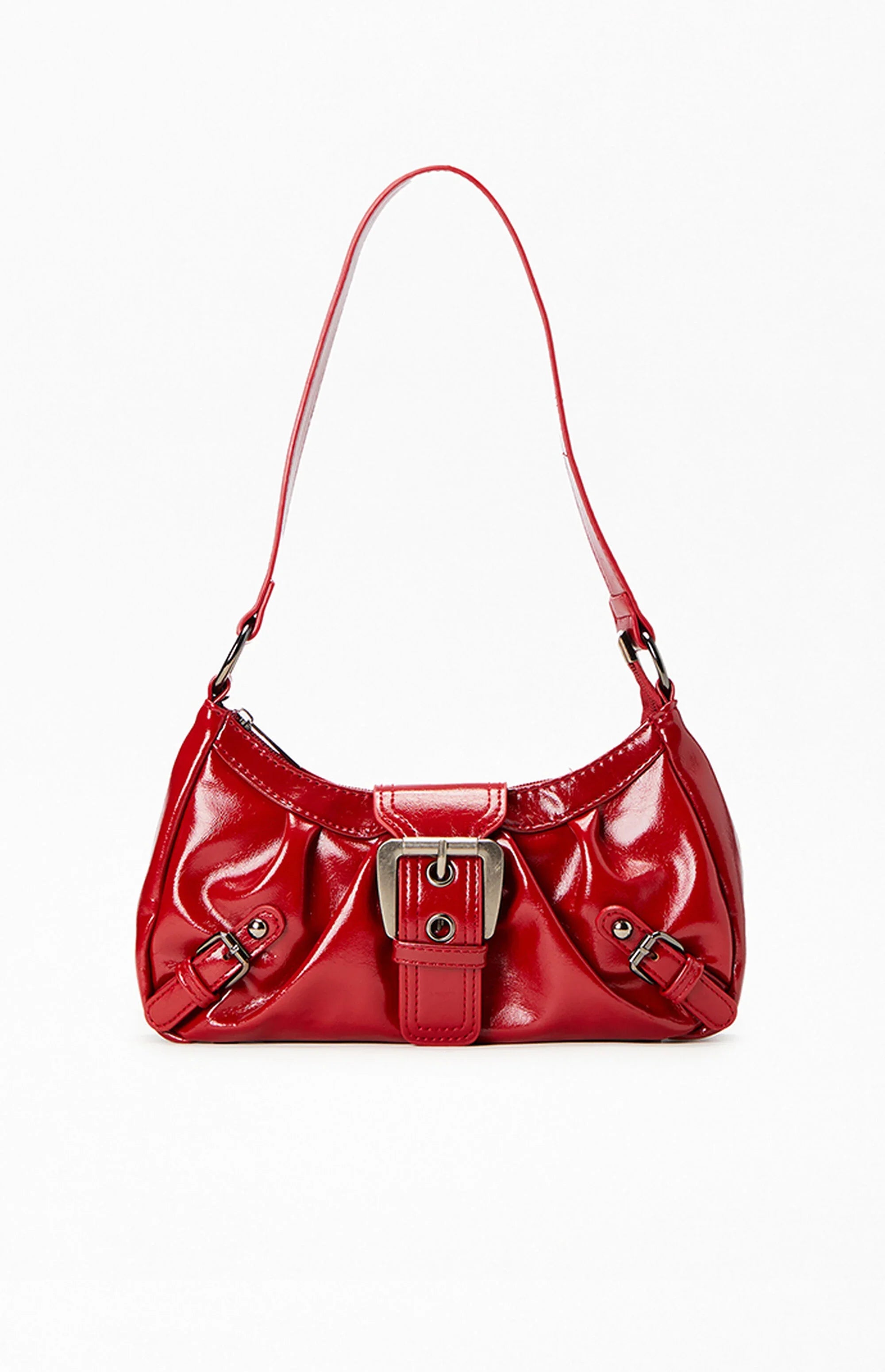 Shoulder Bag - Front Buckle with Structured Shape