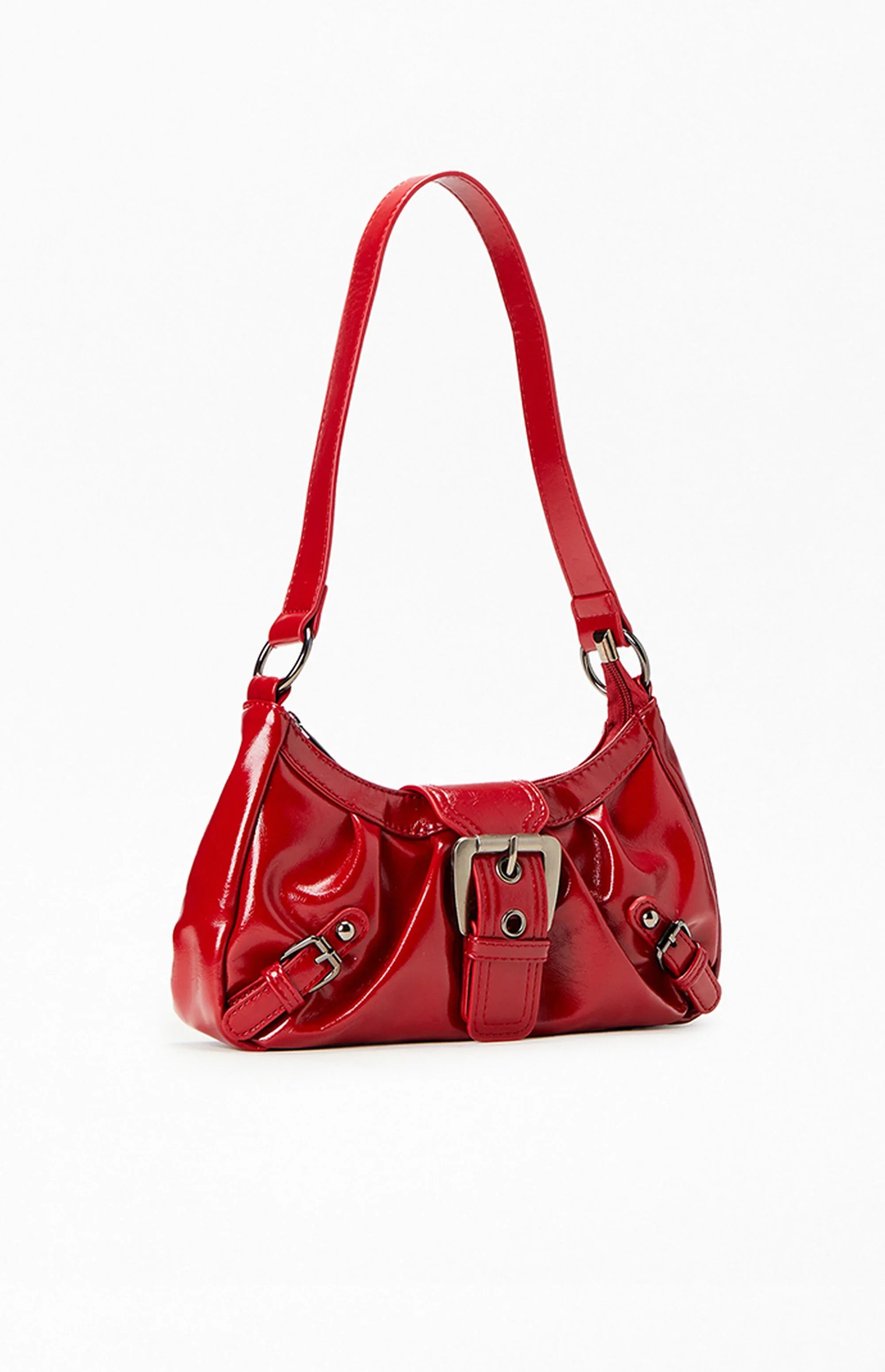 Shoulder Bag - Front Buckle with Structured Shape