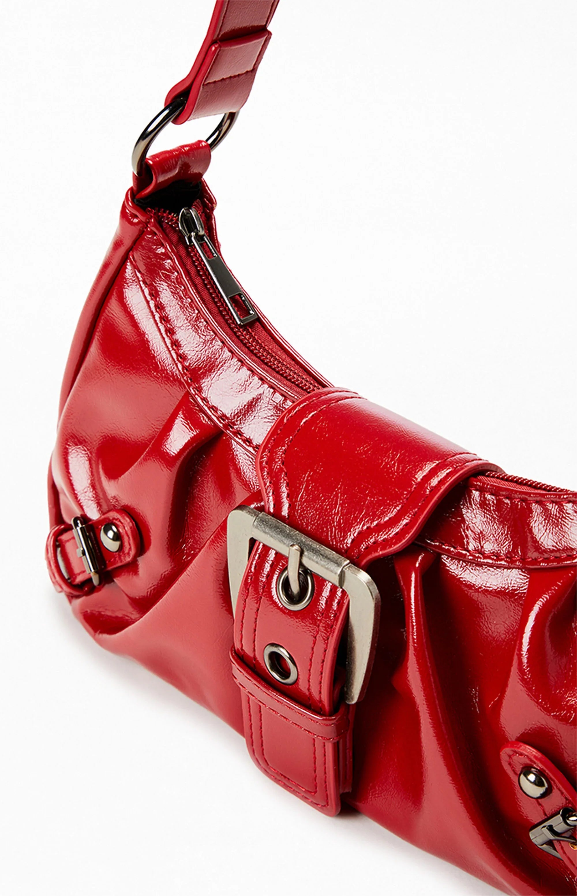 Shoulder Bag - Front Buckle with Structured Shape