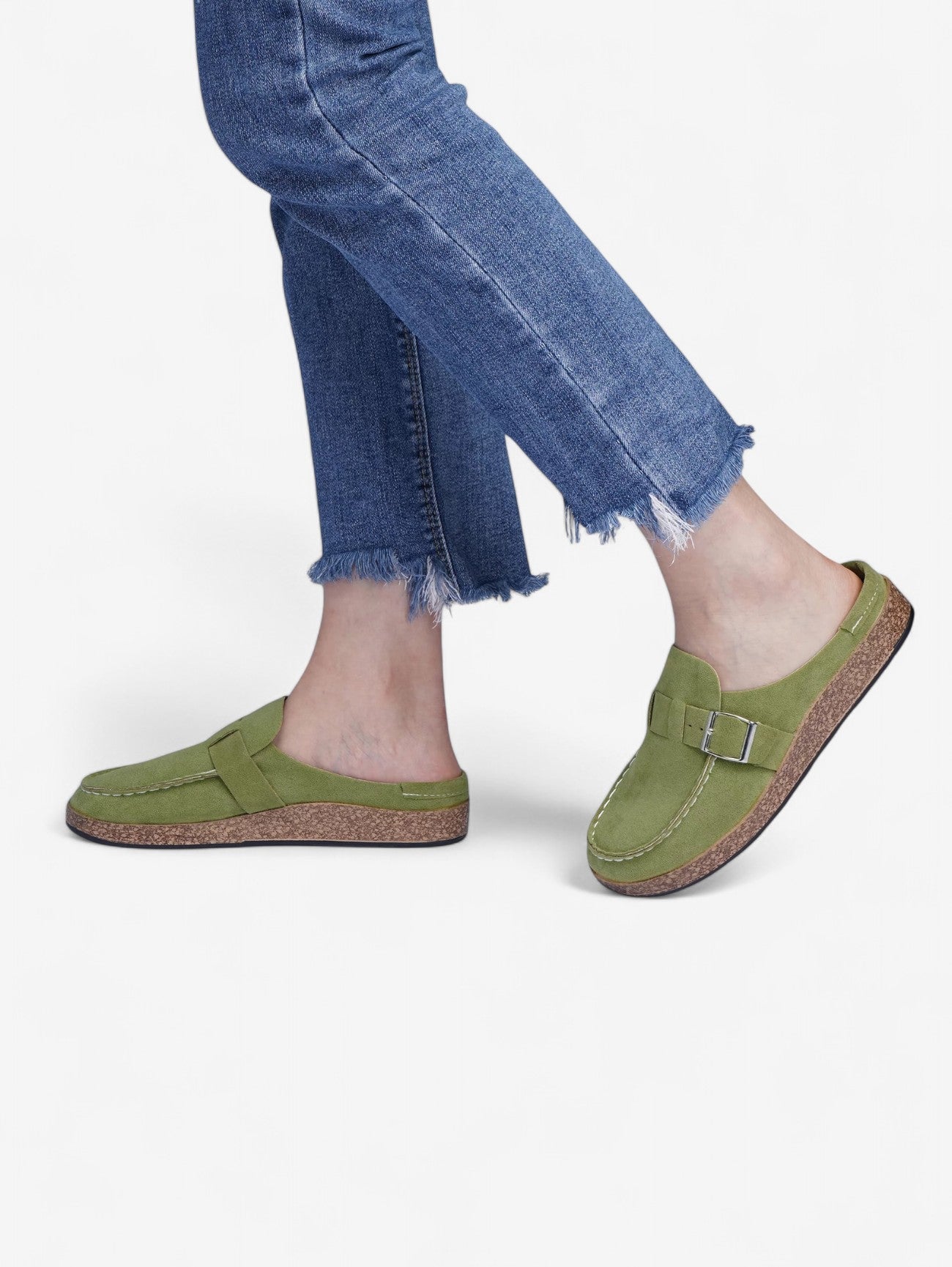 Women's Buckle Slip On Clogs Sandals Slippers