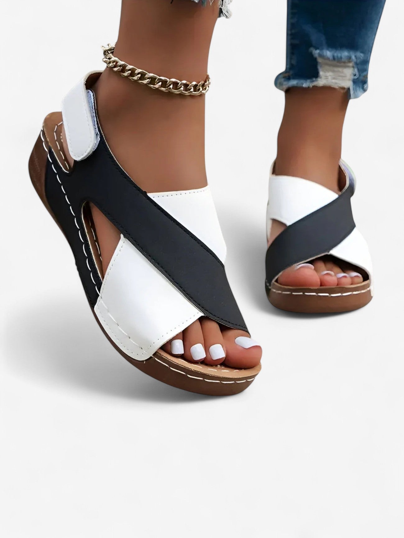 Women's Summer Open Toe Velcro Sandals