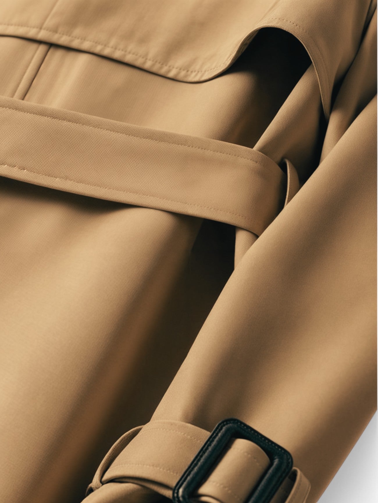 Women's Classic Vintage Slim Trenchcoat Coat with Adjustable Belt