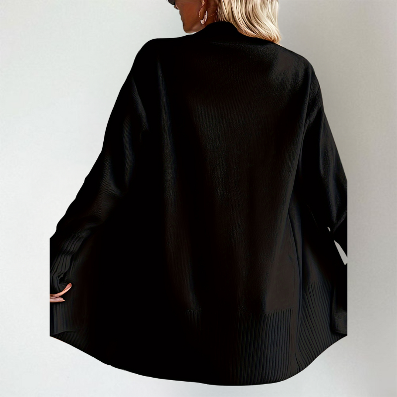 Long Open Front Cardigan - Relaxed Fit