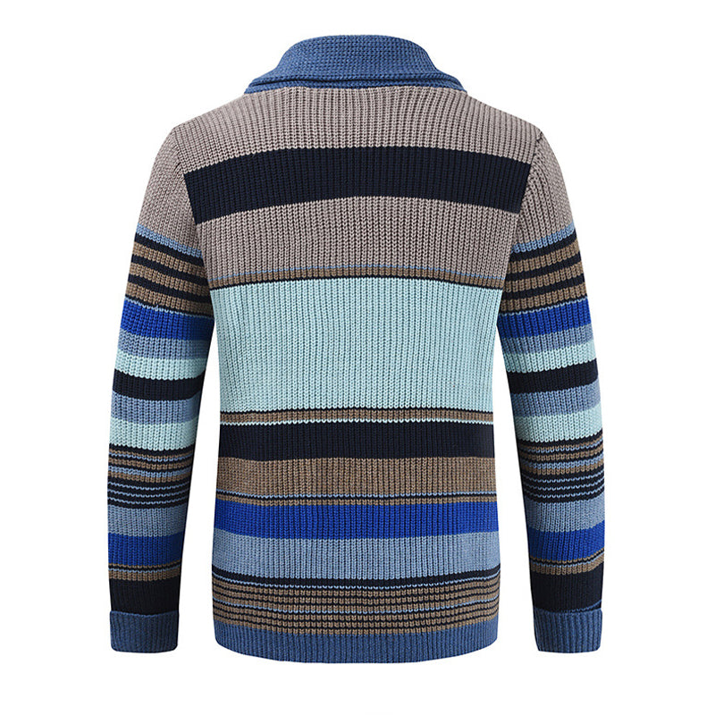 Button Front Cardigan | Striped Pattern