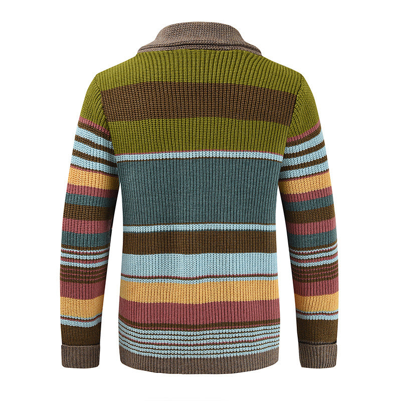 Button Front Cardigan | Striped Pattern