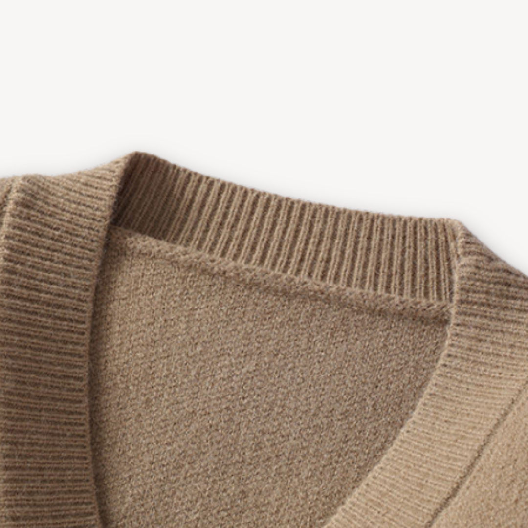 Knitted Cardigan Sweater - Button Front Casual Fit