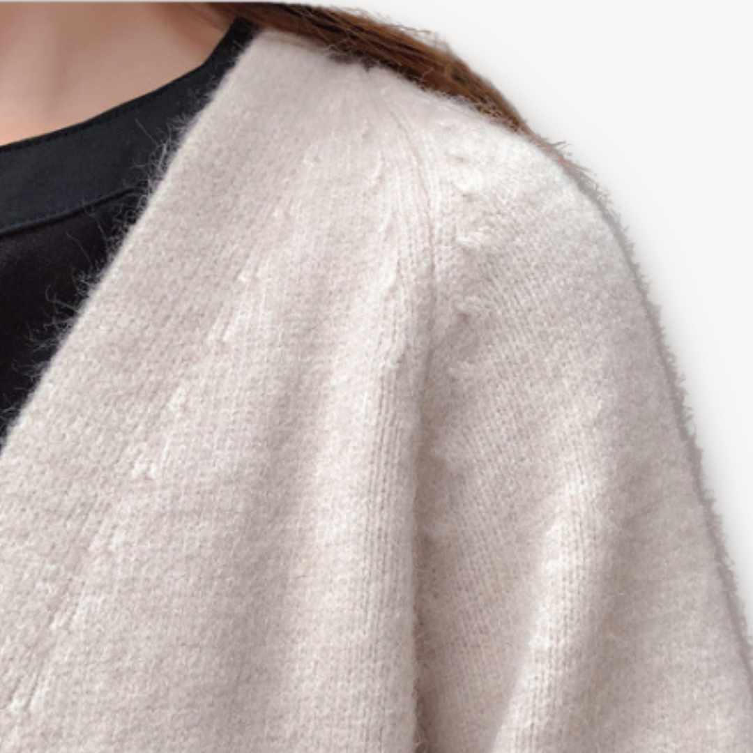 Long Knit Cardigan - Open Front with Pockets