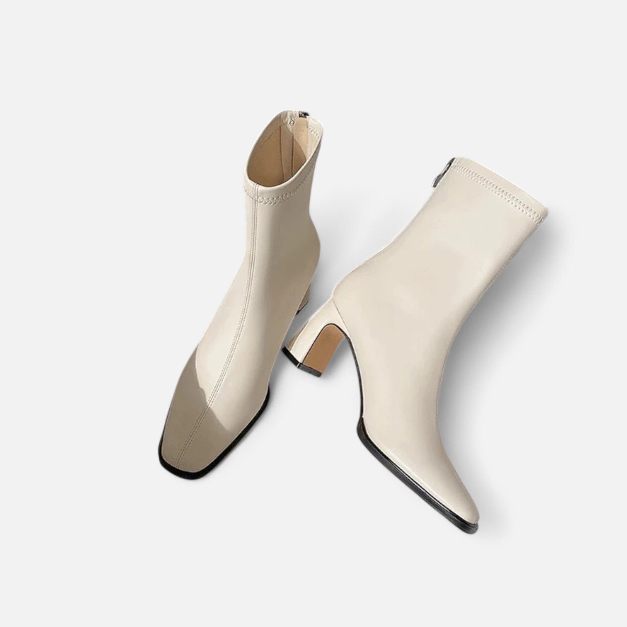 Ankle Boots Winter Women’s | Square Toe Block Heel Warm Lined