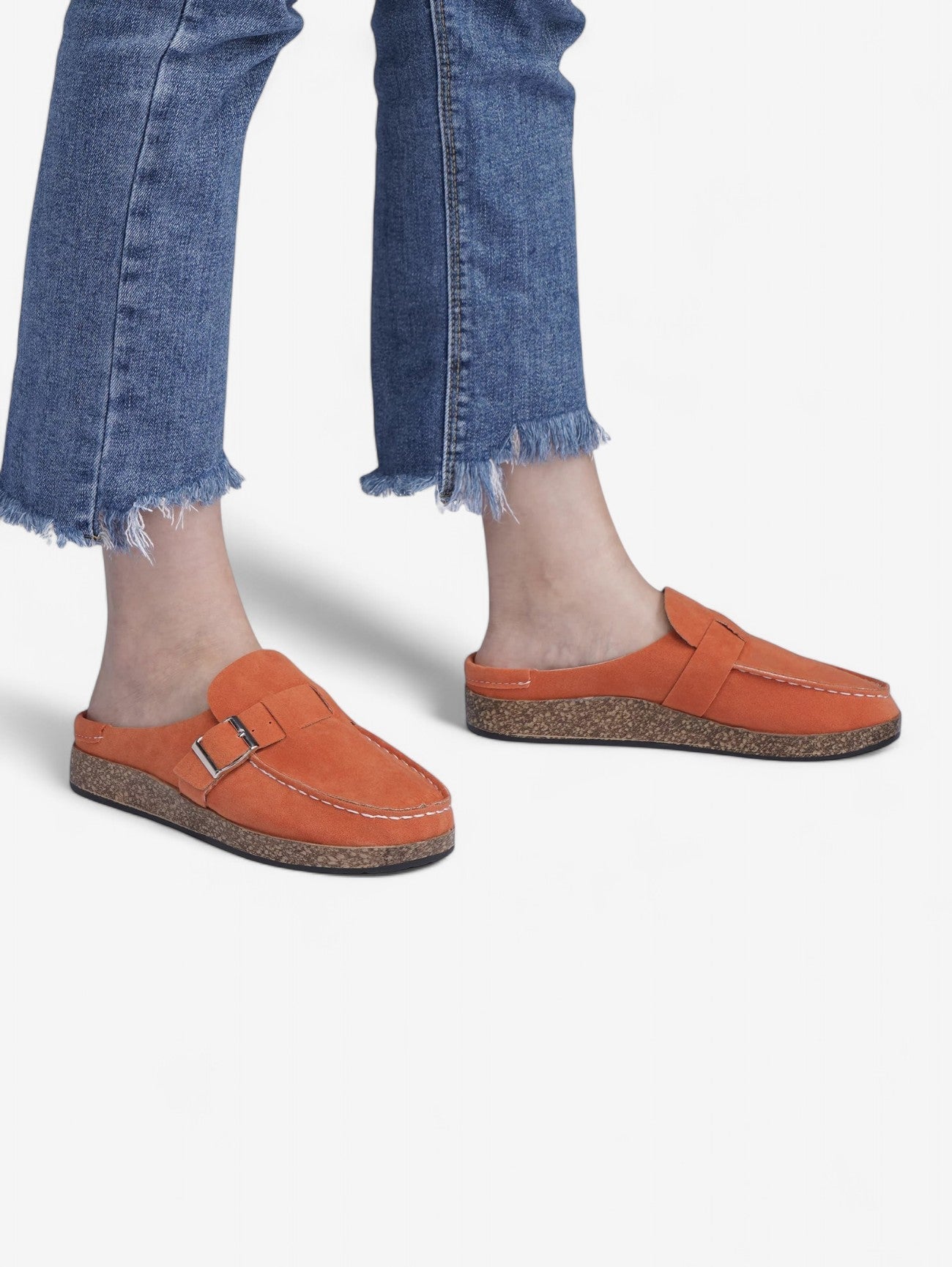 Women's Buckle Slip On Clogs Sandals Slippers