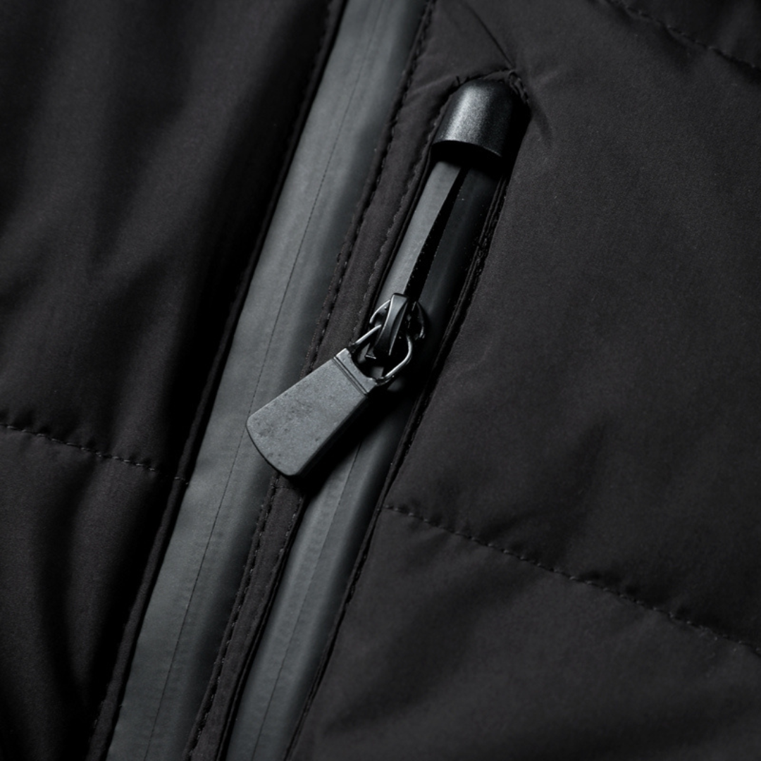 Puffer Jacket - Belted Winter Style with High Neck
