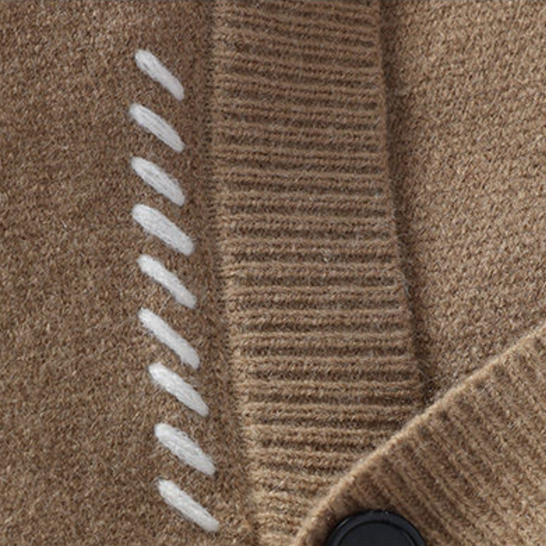 Knitted Cardigan Sweater - Button Front Casual Fit