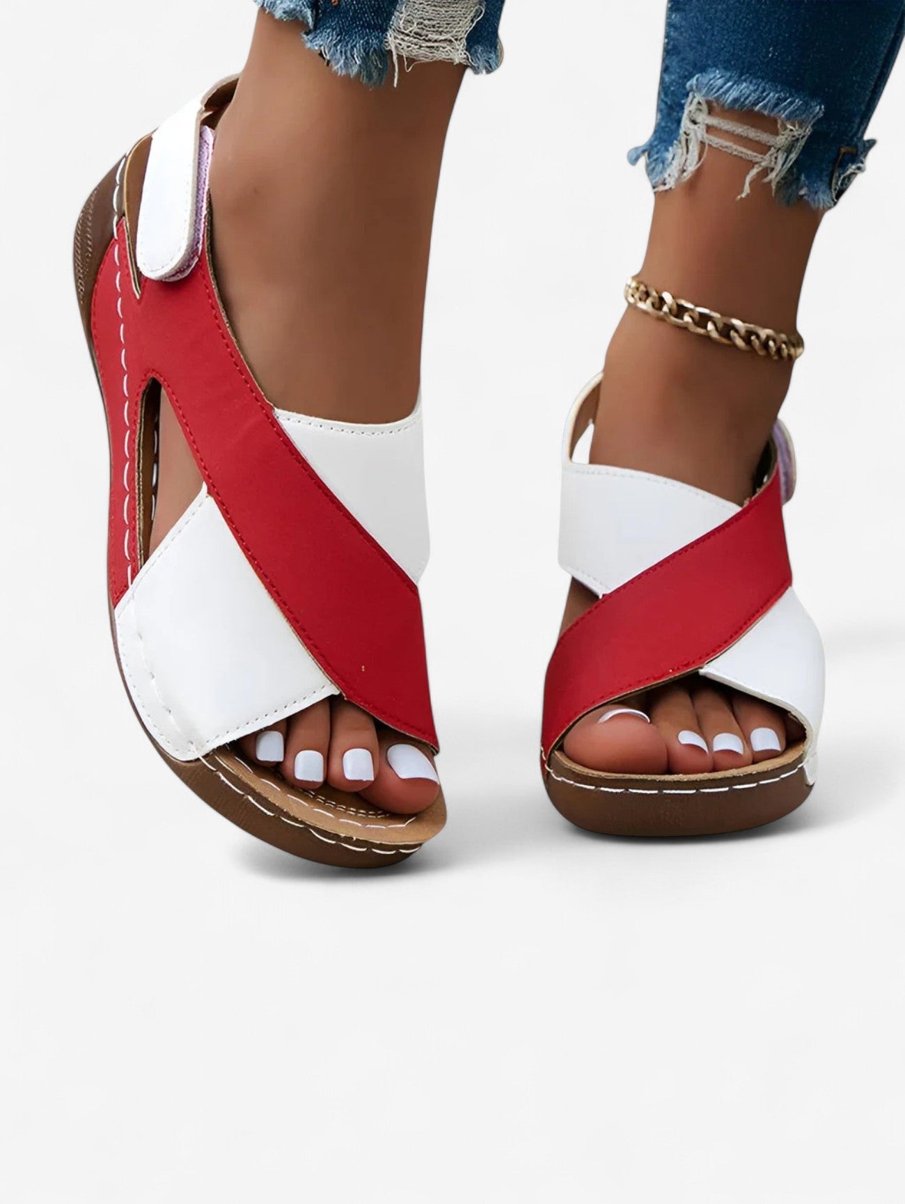Women's Summer Open Toe Velcro Sandals
