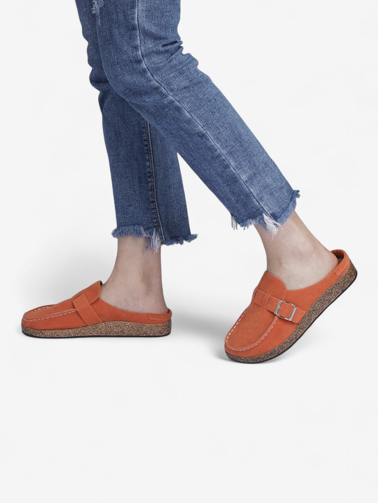 Women's Buckle Slip On Clogs Sandals Slippers
