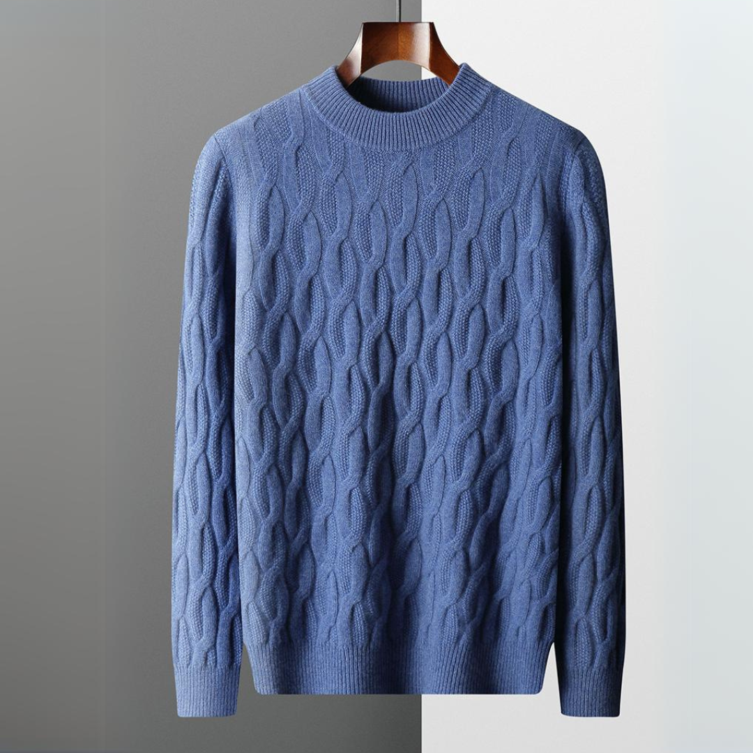 Cable Knit Jumper | Crew Neck Textured Stitch