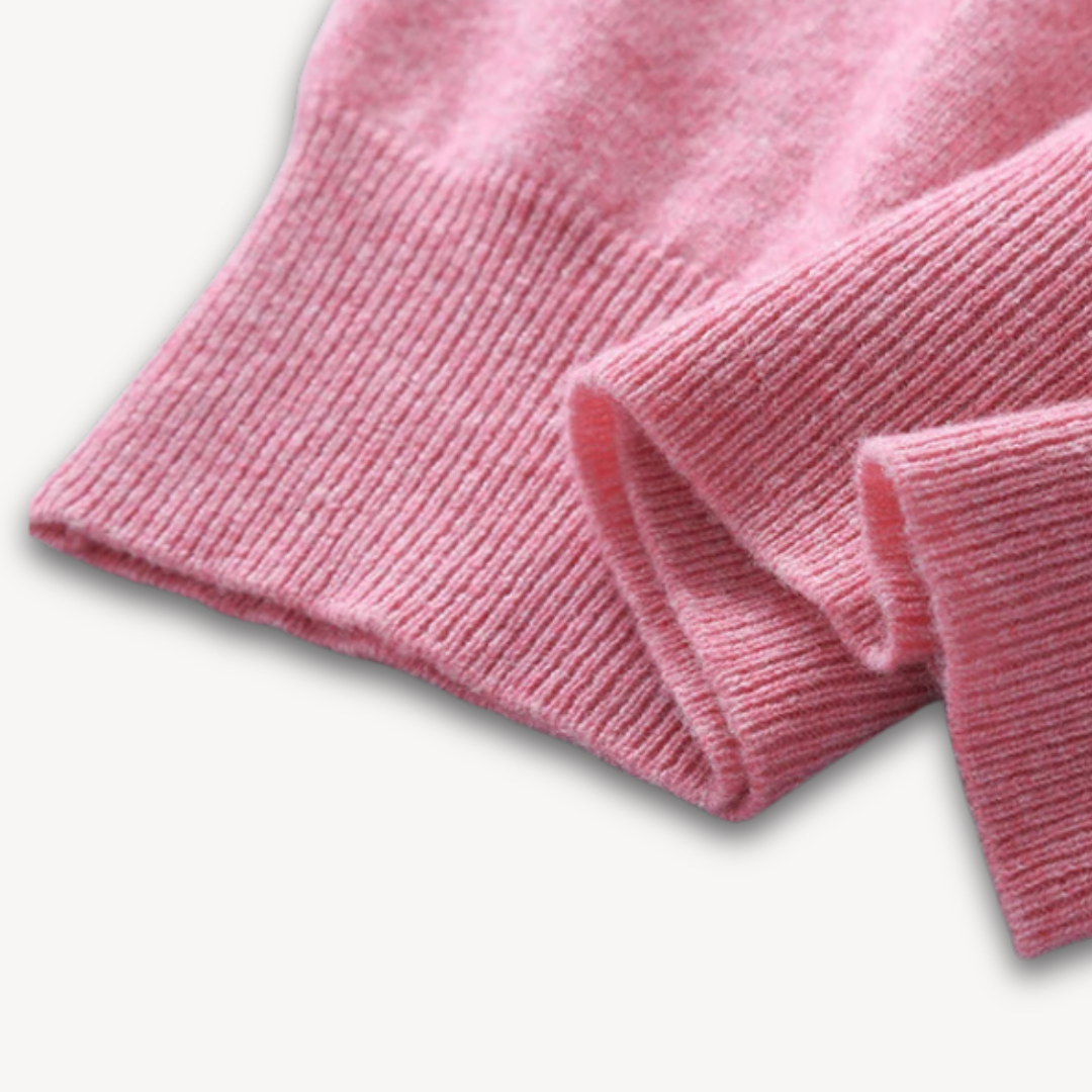 V Neck Pullover Jumper - Slim Fit Layered Collar Look