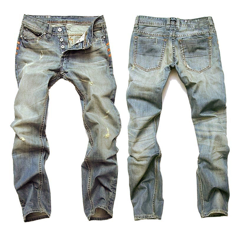 Skinny Jeans - Distressed Style with Faded Wash