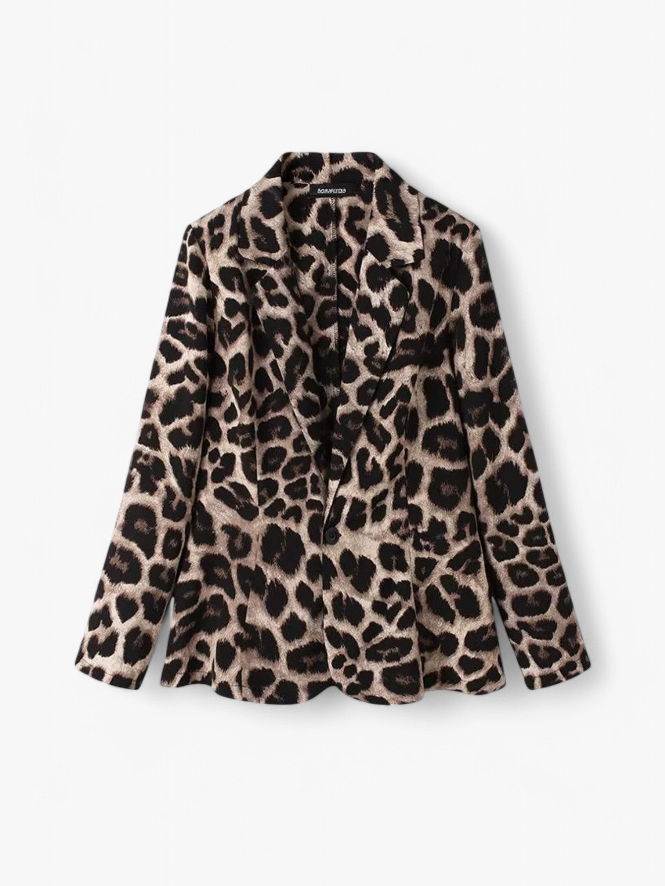 Women's Elegant Long Sleeve Leopard Print Blazer Jacket