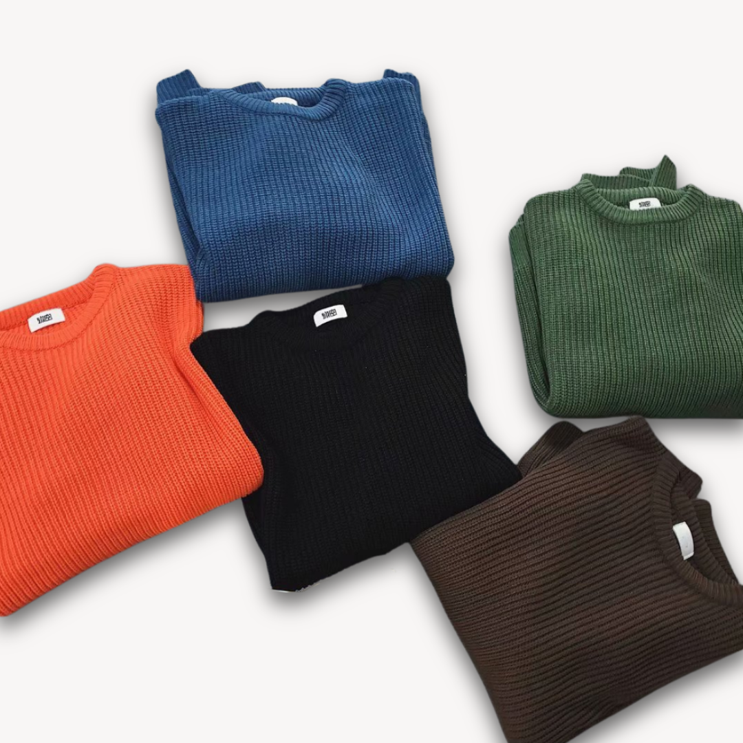 Oversized Knitted Jumper - Casual Loose Fit Pullover