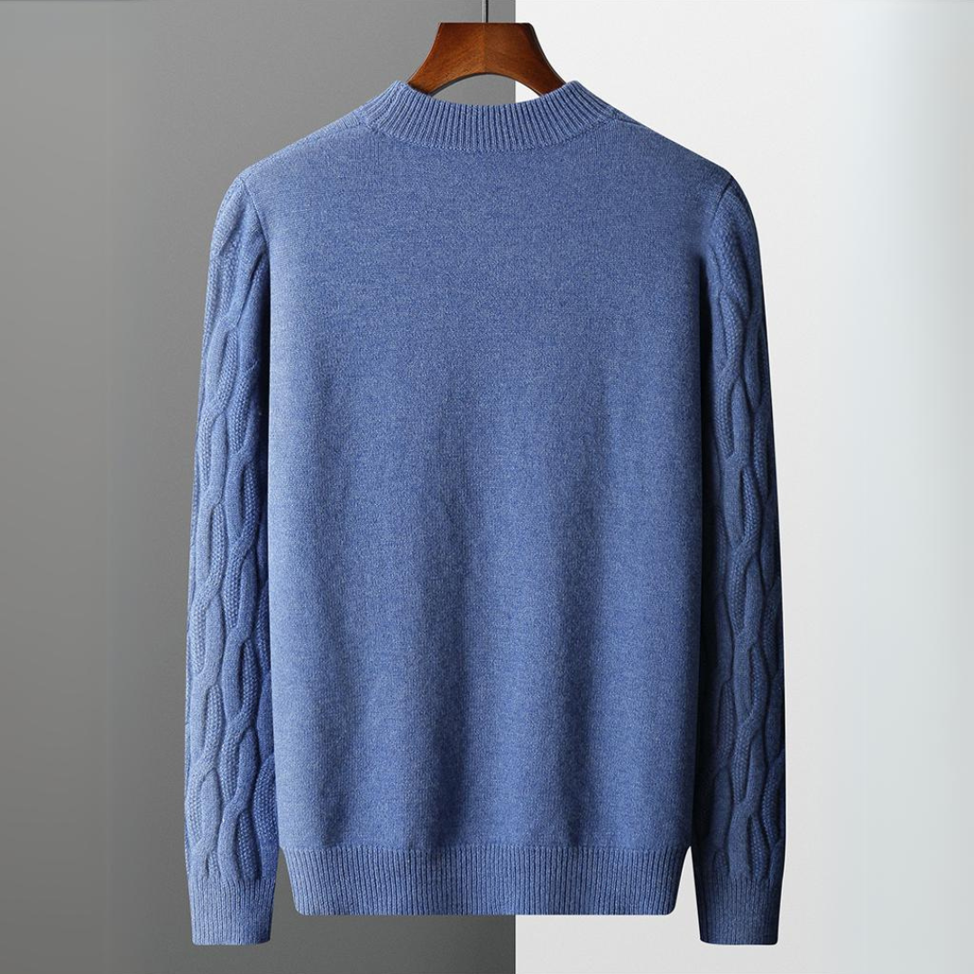 Cable Knit Jumper | Crew Neck Textured Stitch