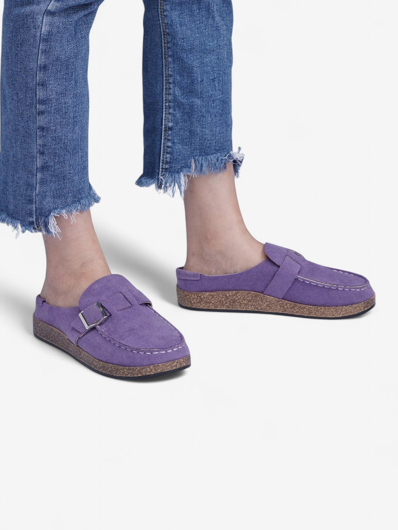Women's Buckle Slip On Clogs Sandals Slippers