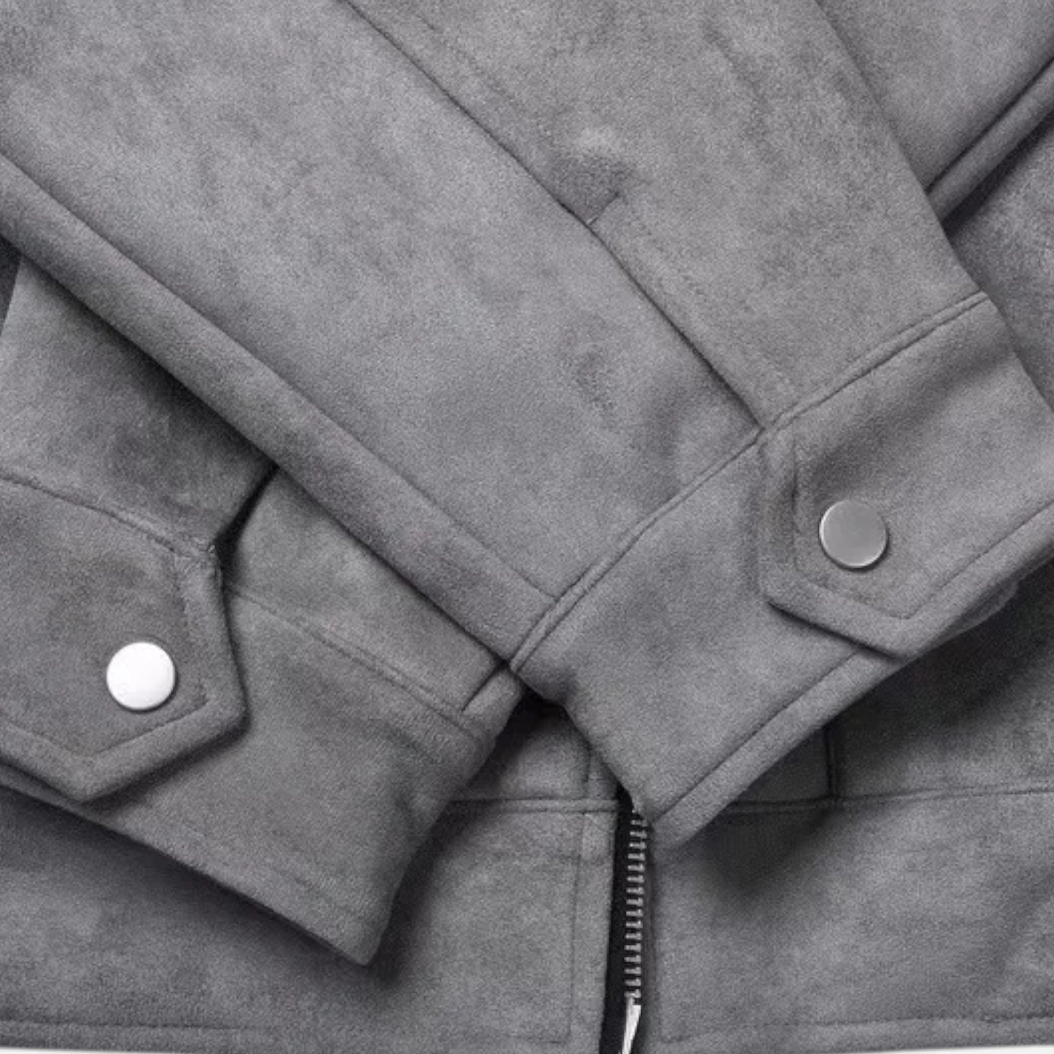 Men’s Trucker Jacket | Zip Front Casual Jacket With Chest Pockets