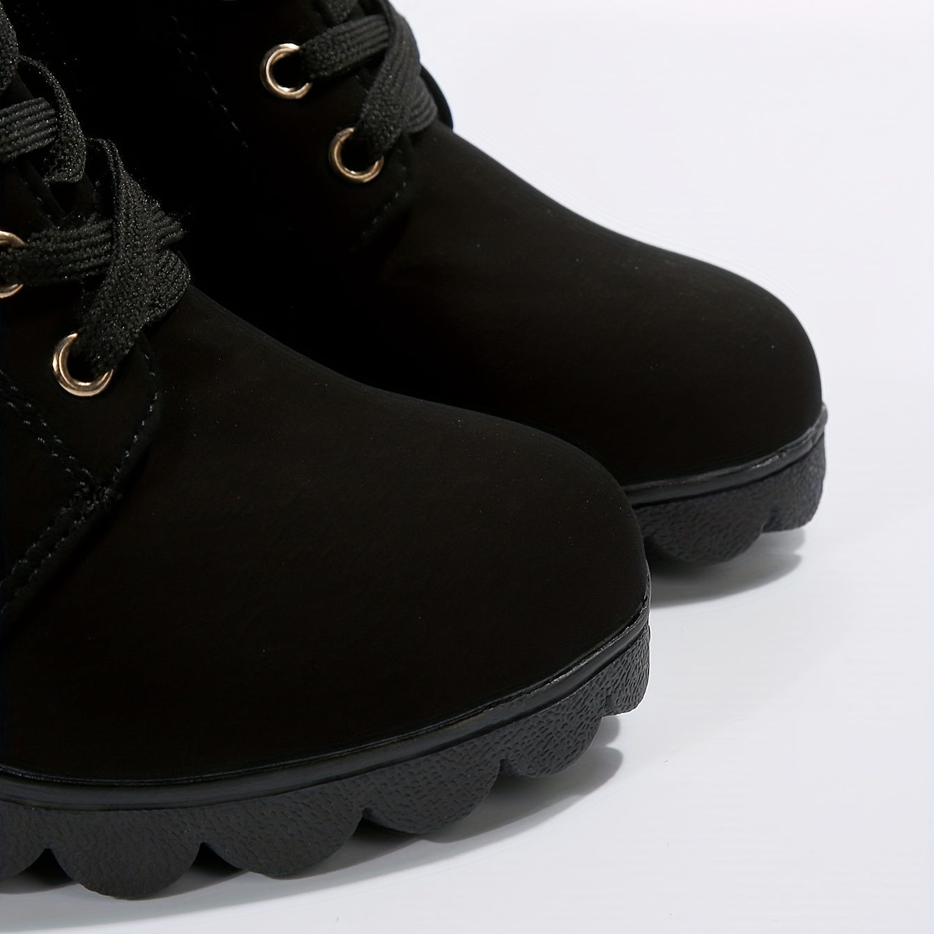 Ankle Boots - Block Heel Lace Up Design