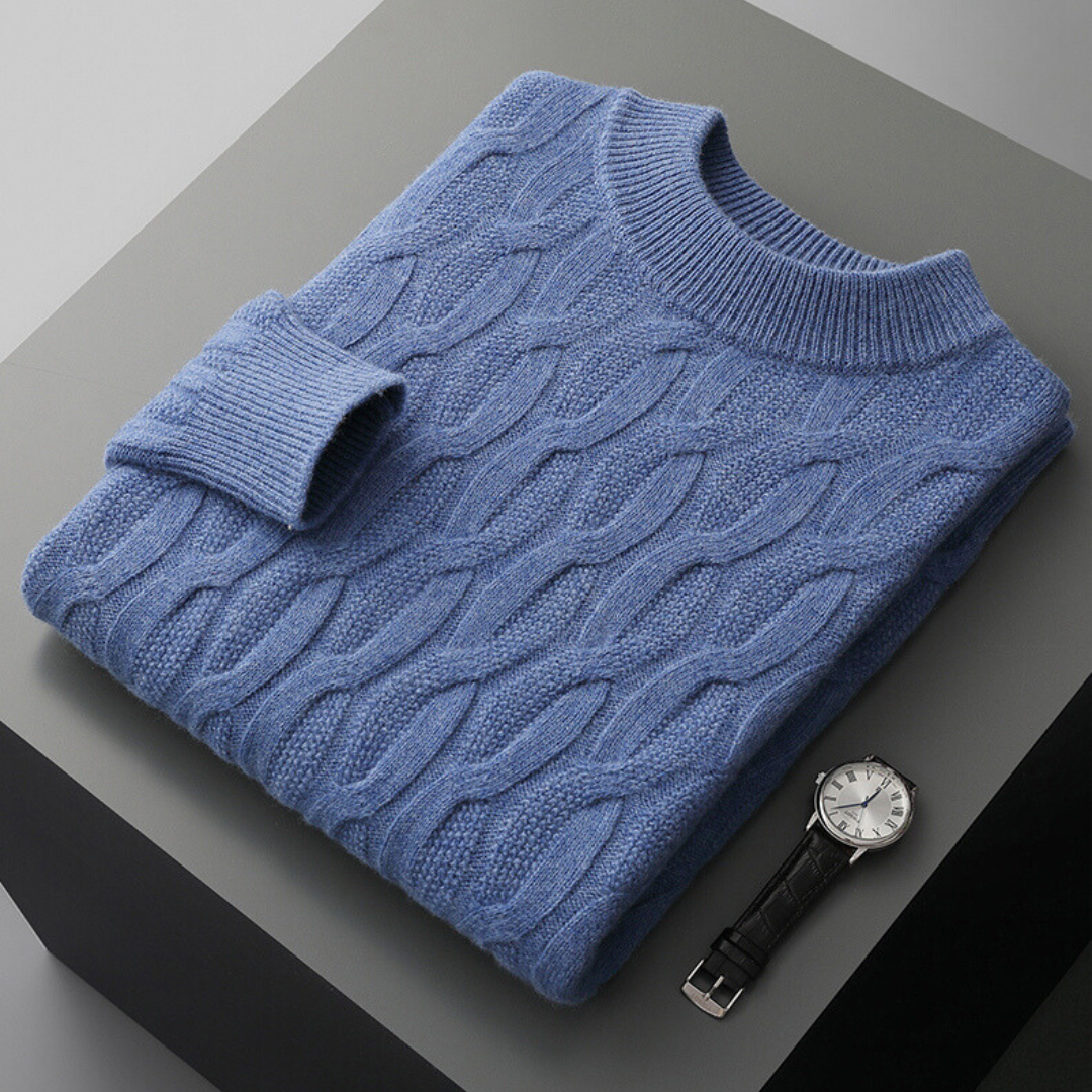 Cable Knit Jumper | Crew Neck Textured Stitch