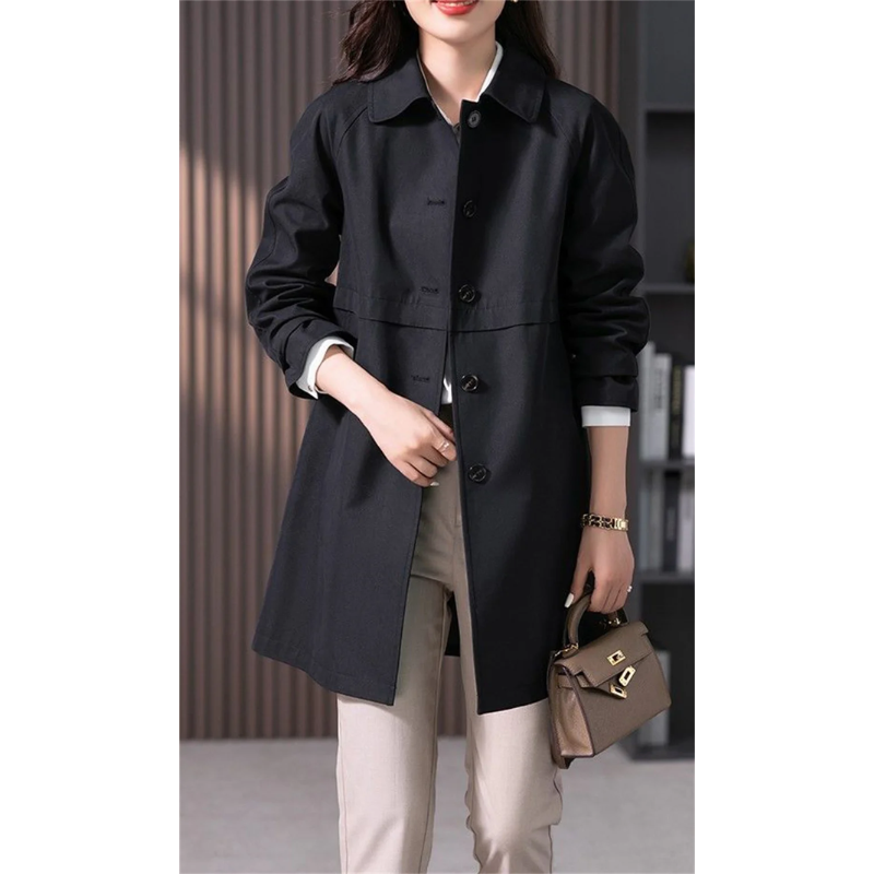 Trench Coat - Long Single Button Front