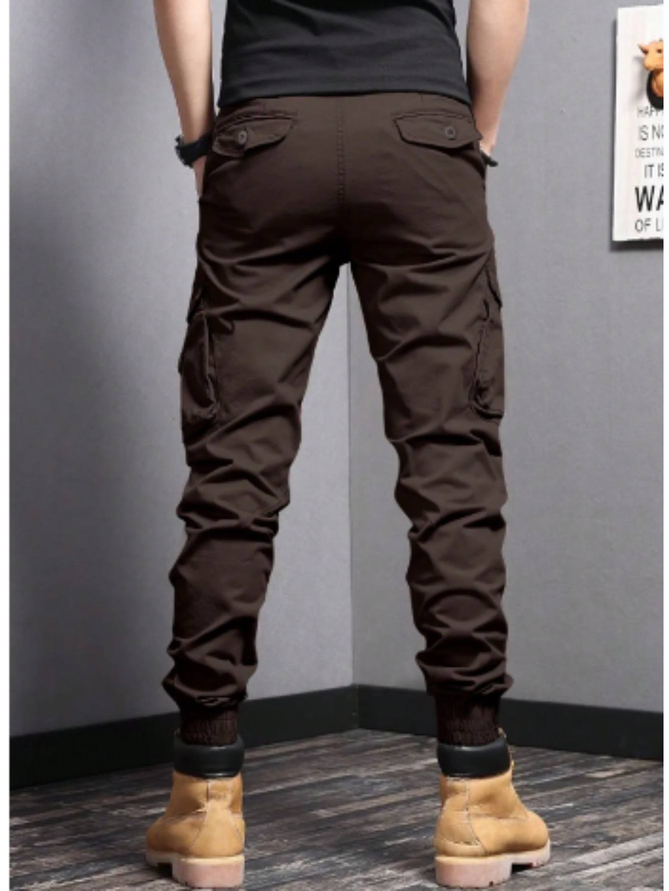 Cargo Trousers - Tapered Fit with Pocket Detail
