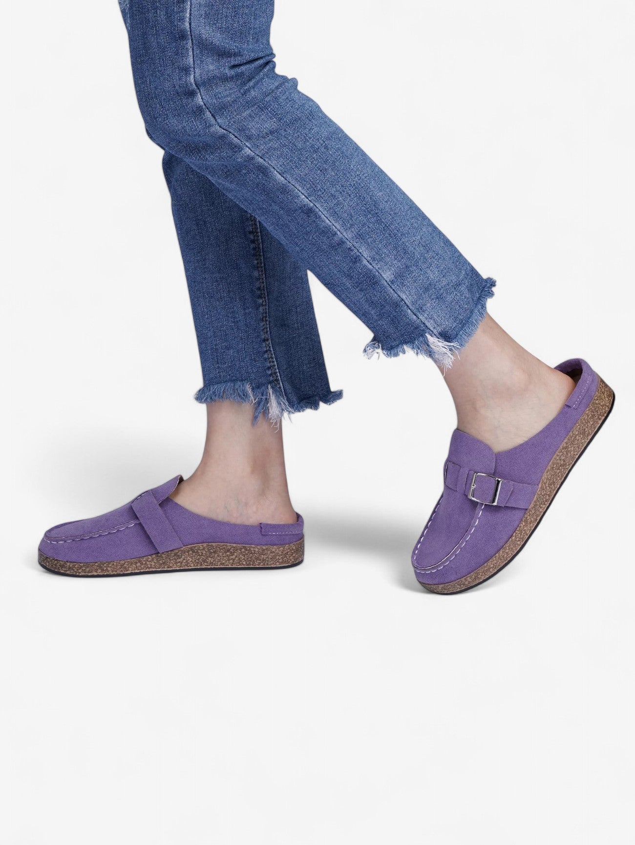 Women's Buckle Slip On Clogs Sandals Slippers