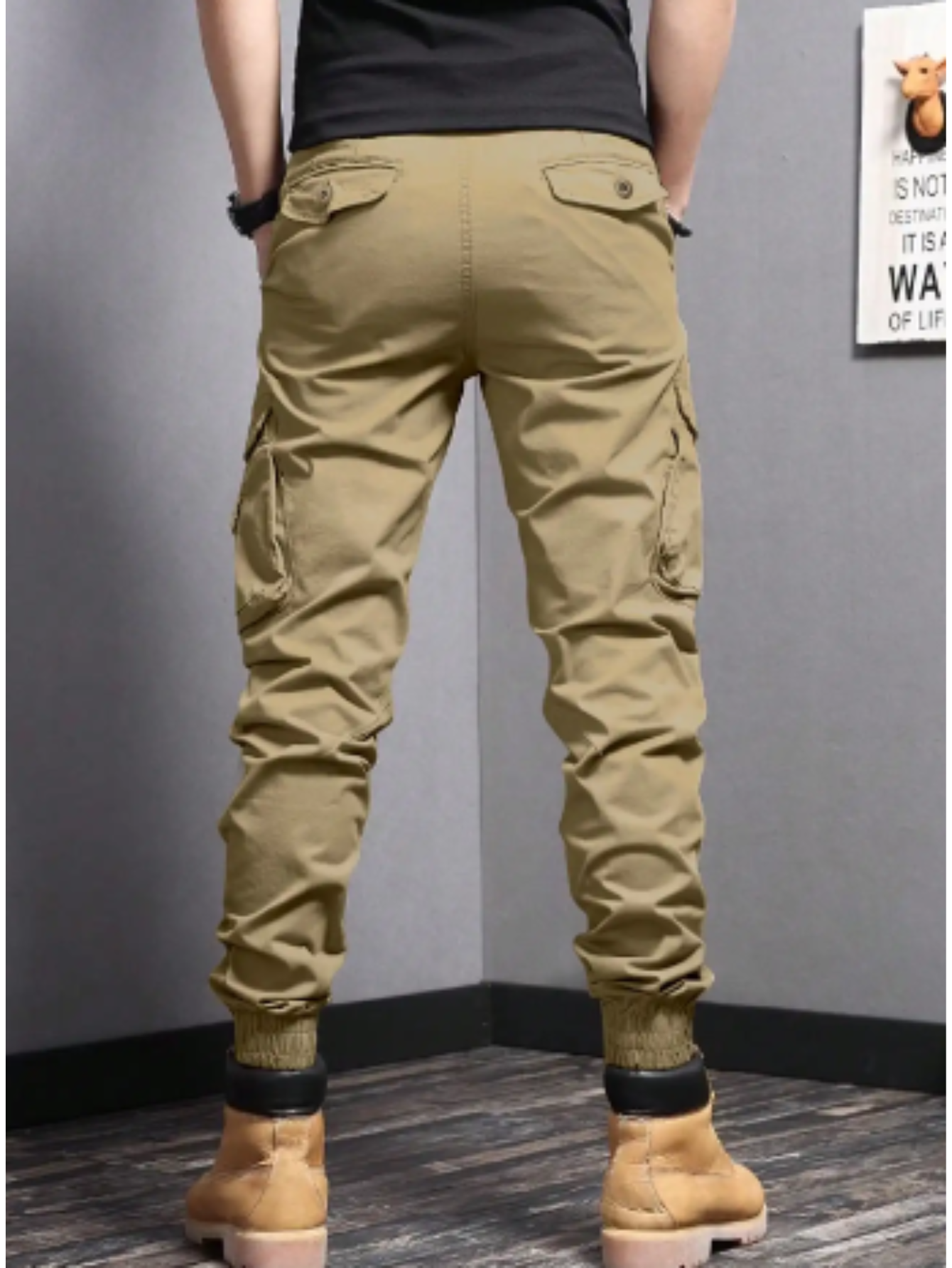 Cargo Trousers - Tapered Fit with Pocket Detail