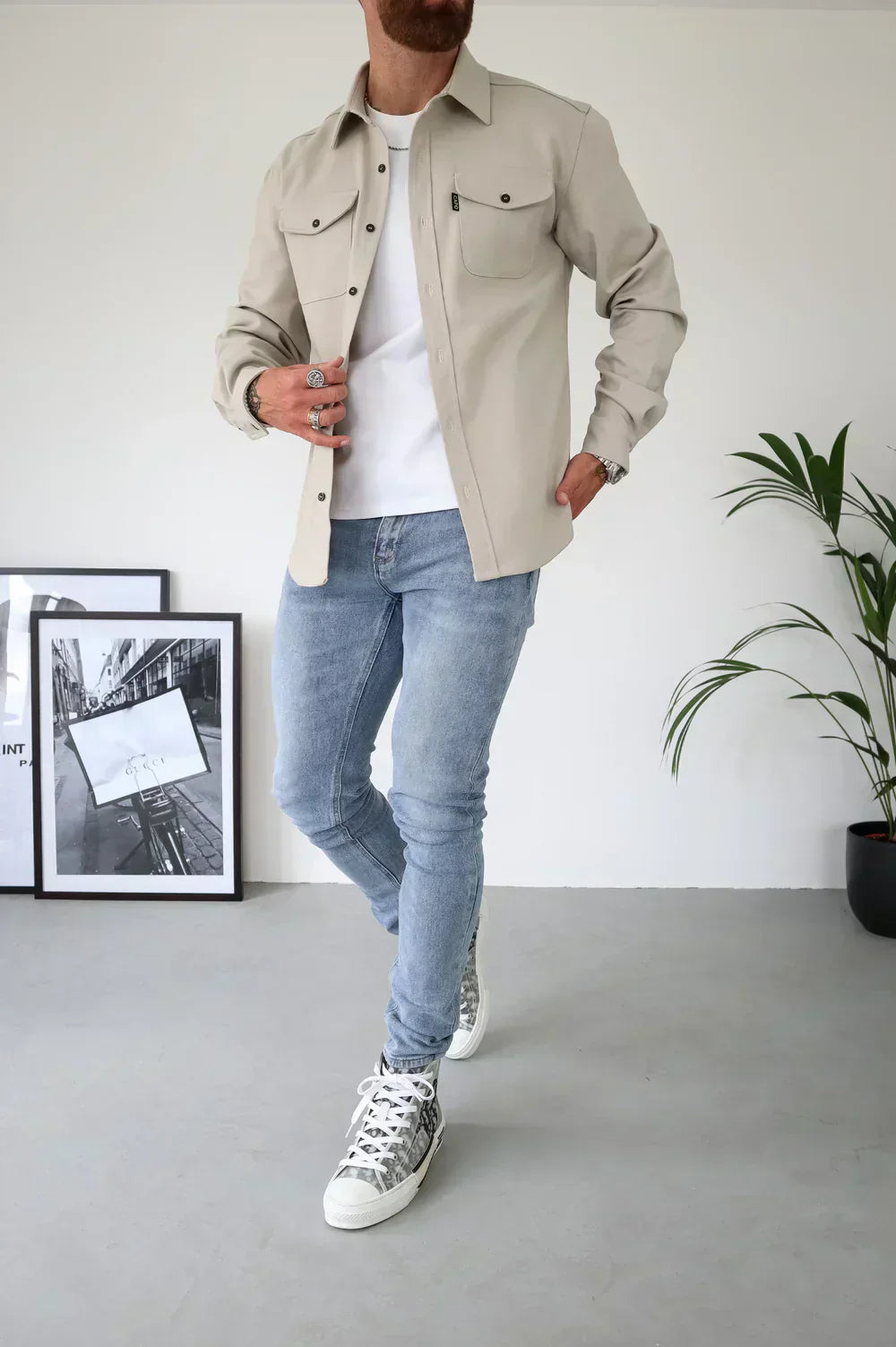 Men’s Trucker Jacket | Button Up Overshirt For Layering And Casual Wear