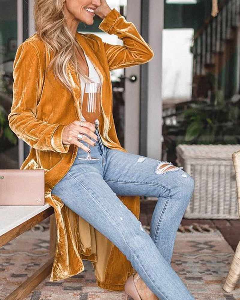 Longline Duster Cardigan - Open Front Fit