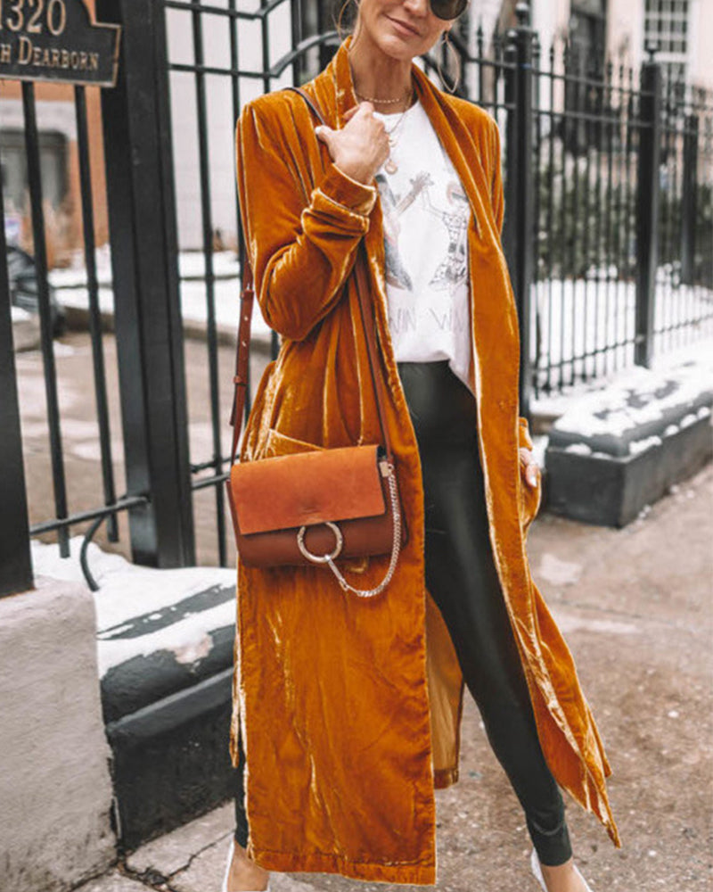 Longline Duster Cardigan - Open Front Fit