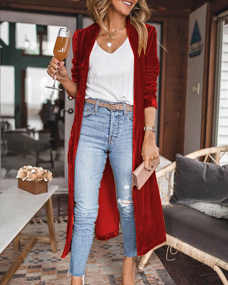 Longline Duster Cardigan - Open Front Fit
