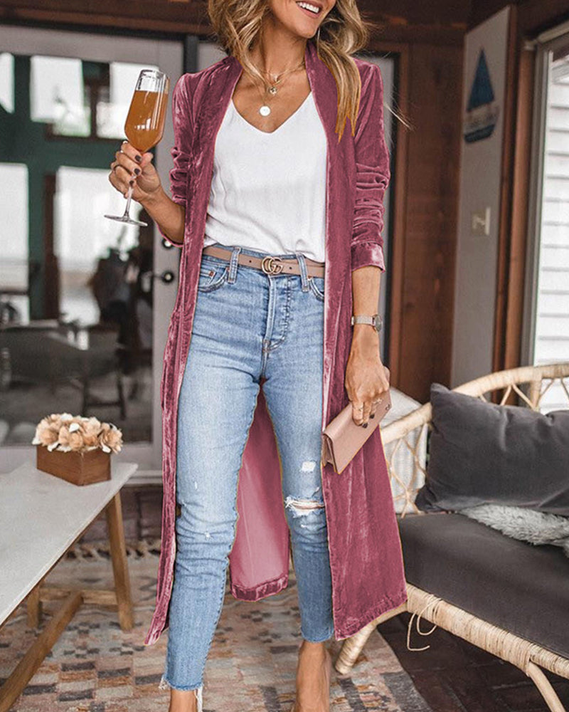 Longline Duster Cardigan - Open Front Fit