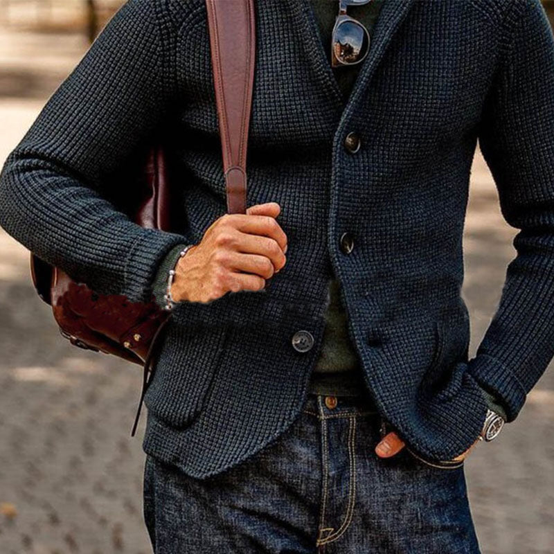 Knit Blazer | Button Up Cardigan Jacket