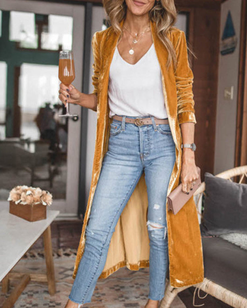 Longline Duster Cardigan - Open Front Fit