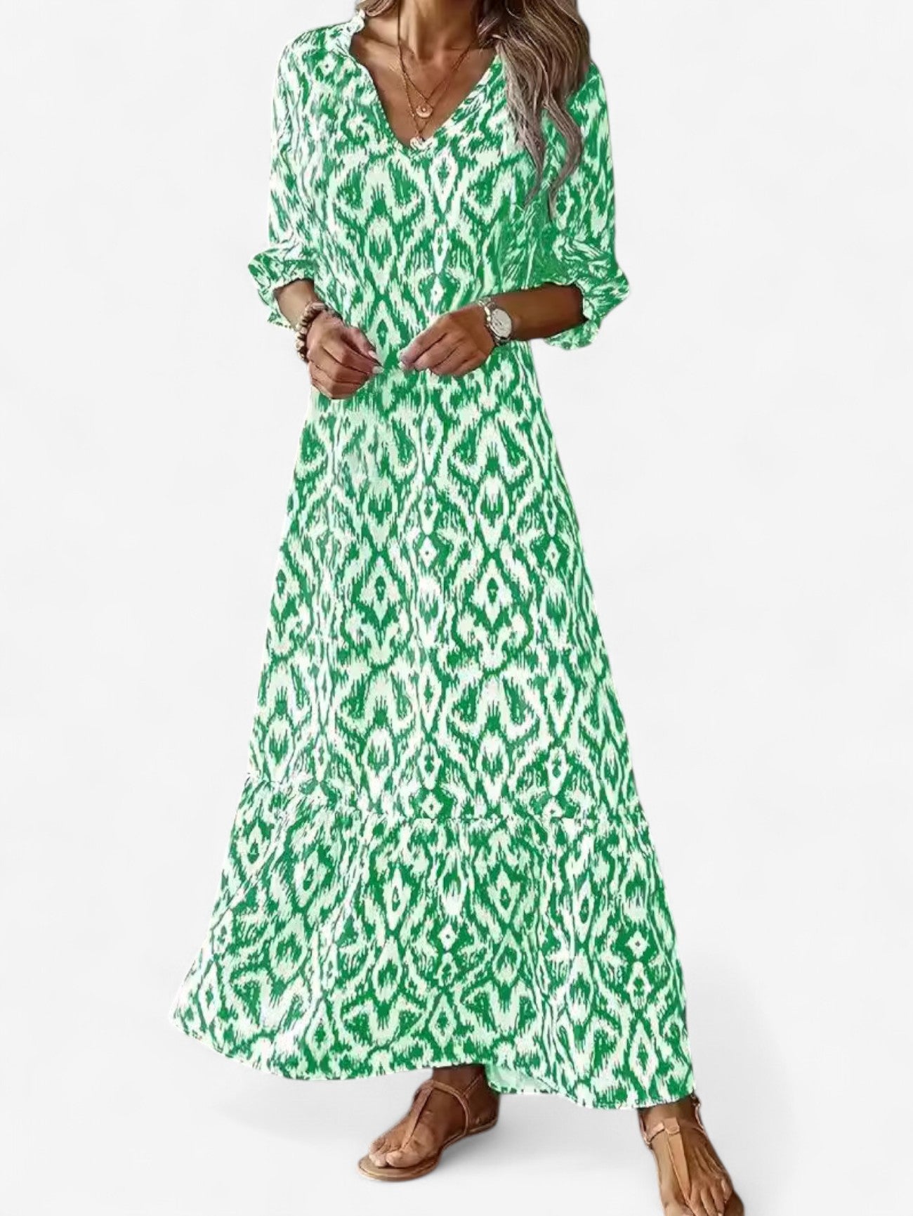 Women’s Summer Boho V Neck Maxi Dress