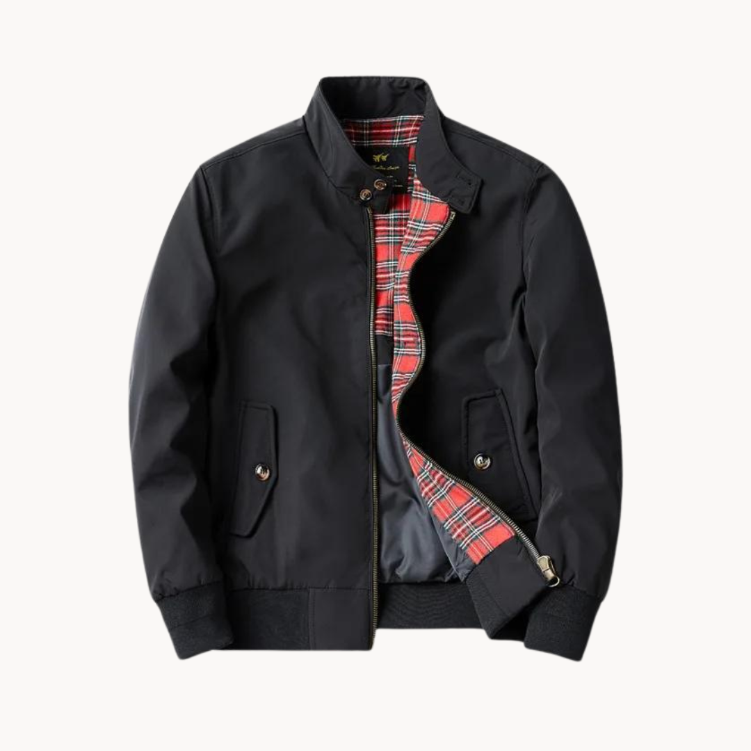 Harrington Jacket - Zip Front with Tartan Lining