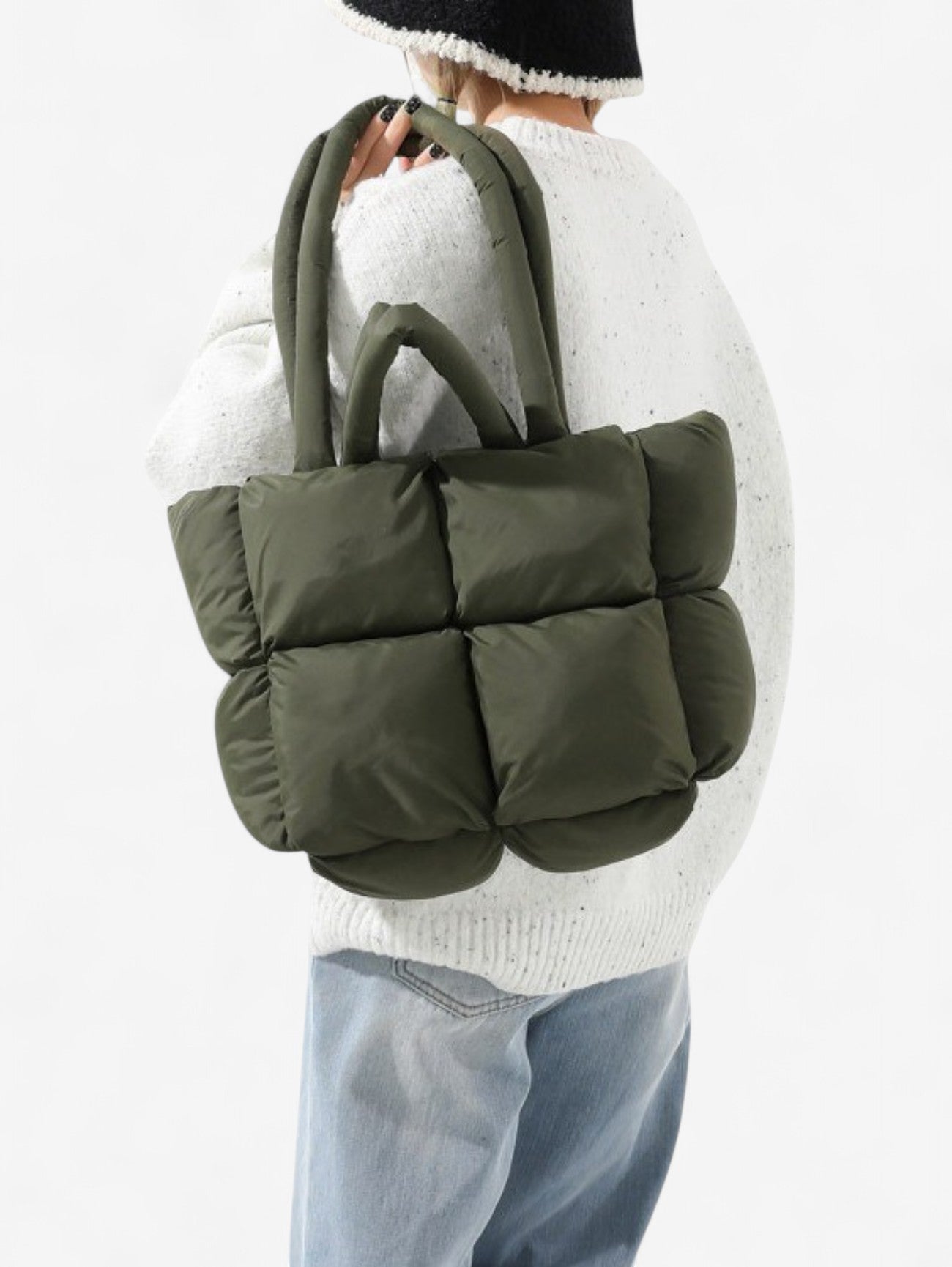 Women's Large Soft Daily Puffer Tote Bag