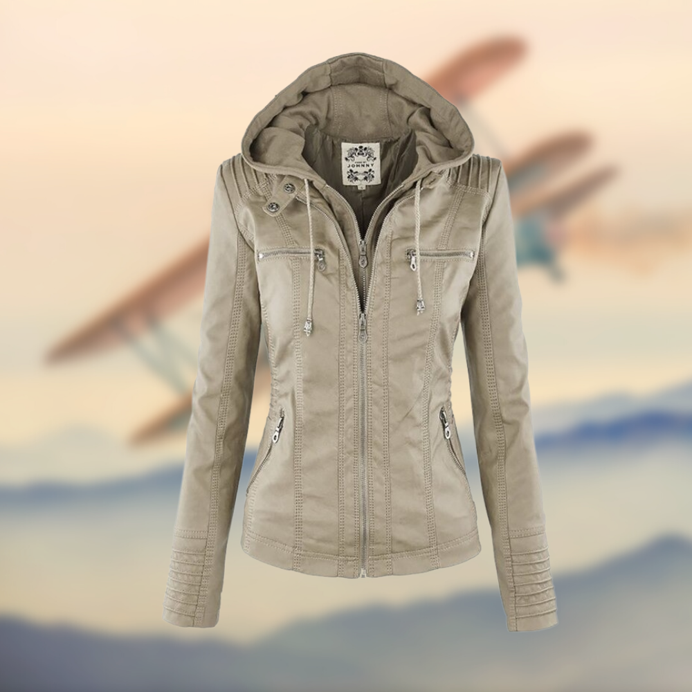 Hooded Jacket | Zip Front with Pockets