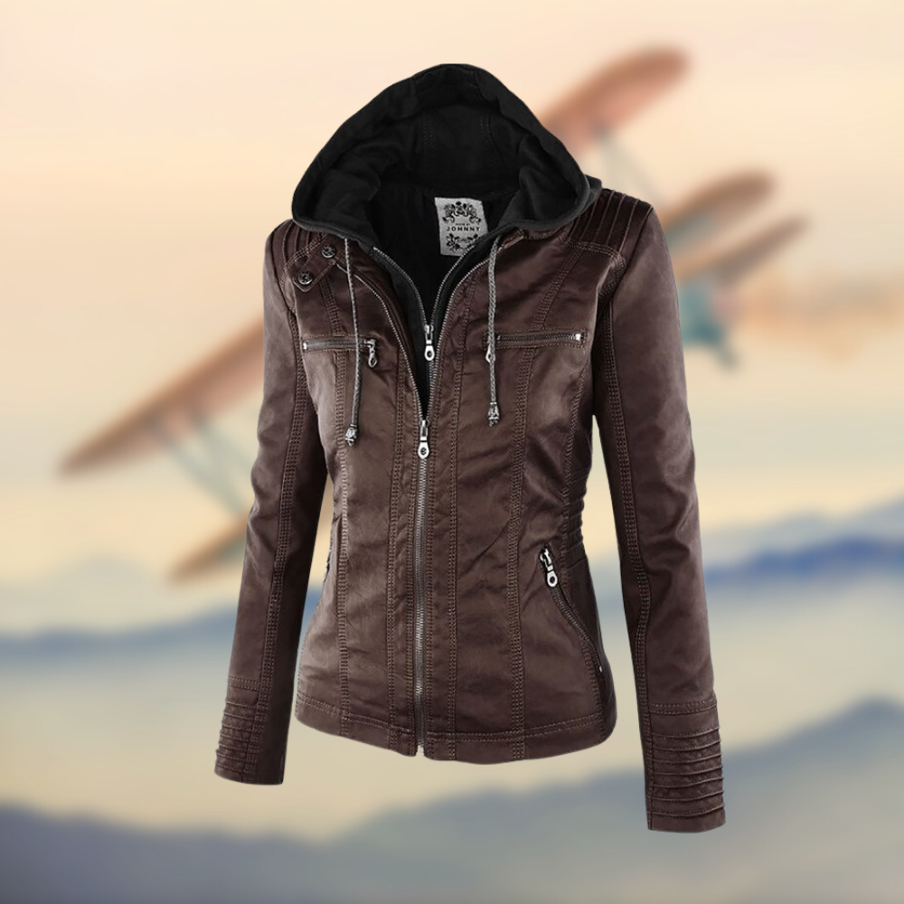 Hooded Jacket | Zip Front with Pockets