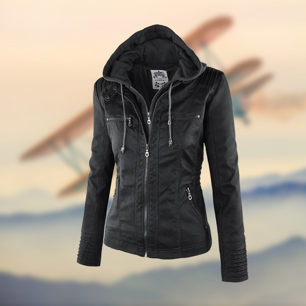 Hooded Jacket | Zip Front with Pockets